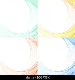 Geometric shapes background. Multicolored set of transparent circles. Colorful abstract waves, swirls. eps 10 Stock Vector