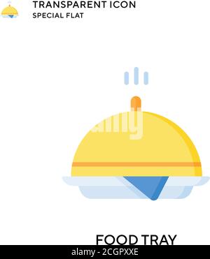 Food tray vector icon. Flat style illustration. EPS 10 vector. Stock Vector