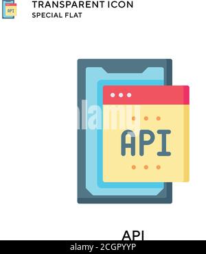 Api vector icon. Flat style illustration. EPS 10 vector. Stock Vector