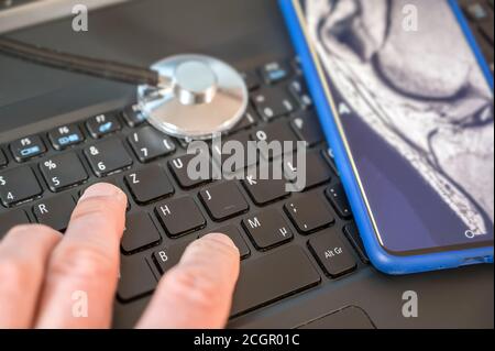 Digital health record as a future model with privacy risks Stock Photo
