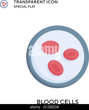 Blood cells vector icon. Flat style illustration. EPS 10 vector. Stock Vector