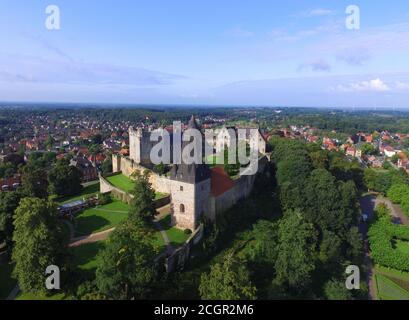 Aerial view of the Bad Bentheim castle in Germany Stock Photo