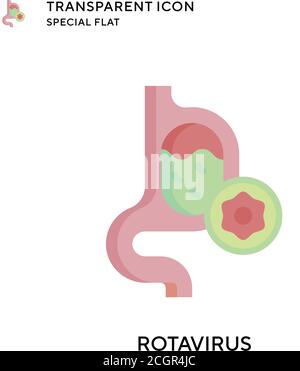 Rotavirus vector icon. Flat style illustration. EPS 10 vector. Stock Vector