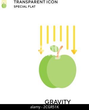 Gravity vector icon. Flat style illustration. EPS 10 vector. Stock Vector