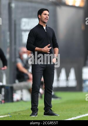 Arsenal manager Mikel Arteta on the touchline during the Premier League