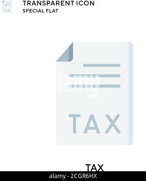 Tax vector icon. Flat style illustration. EPS 10 vector. Stock Vector