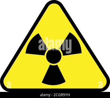 radiation symbol icon line vector isolated on white background Stock Vector
