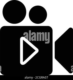 Video camera play icon camera isolated on white Stock Vector