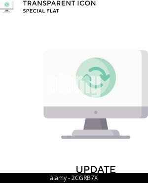 Update vector icon. Flat style illustration. EPS 10 vector. Stock Vector