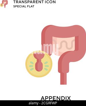 Appendix vector icon. Flat style illustration. EPS 10 vector. Stock Vector