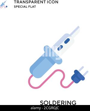Soldering vector icon. Flat style illustration. EPS 10 vector. Stock Vector