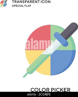 Color picker vector icon. Flat style illustration. EPS 10 vector. Stock Vector
