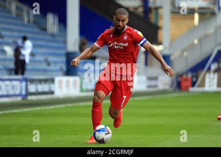 London, UK. 12th Sep, 2020. Lewis Grabban of Nottingham Forest in action during the game. EFL Skybet Championship match, Queens Park Rangers v Nottingham Forest at The Kiyan Prince Foundation Stadium, Loftus Road in London on Saturday 12th September 2020. this image may only be used for Editorial purposes. Editorial use only, license required for commercial use. No use in betting, games or a single club/league/player publications. pic by Steffan Bowen/Andrew Orchard sports photography/Alamy Live news Credit: Andrew Orchard sports photography/Alamy Live News Stock Photo