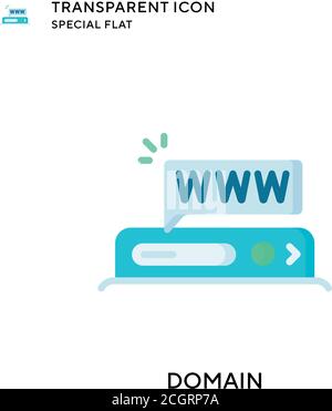 Domain vector icon. Flat style illustration. EPS 10 vector. Stock Vector