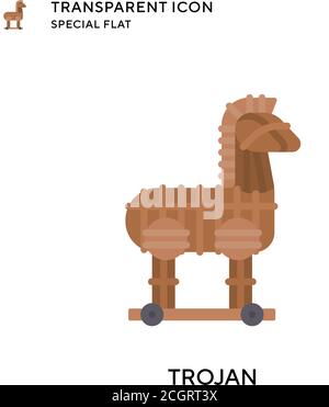 Trojan vector icon. Flat style illustration. EPS 10 vector. Stock Vector