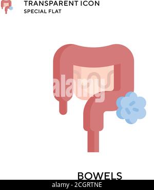 Bowels vector icon. Flat style illustration. EPS 10 vector. Stock Vector