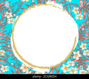 Tropical golden leaves set for social media stories, luxury abstract ...