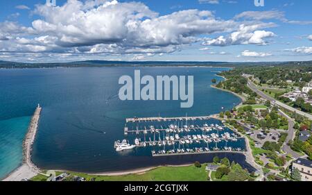 Aerial view of Petoskey Stock Photo