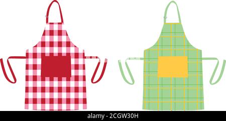 Two kitchen aprons with patterns, vector Stock Vector