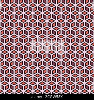 Isometric Cubes Seamless Vector Pattern - Repeating ornament for textile, wraping paper, fashion etc. Stock Vector