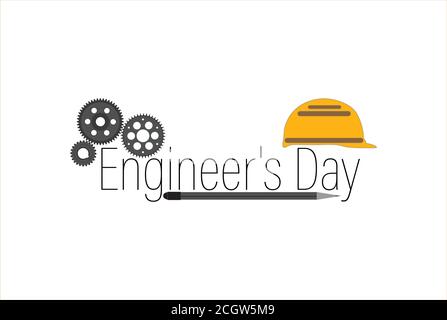 Vector Illustration of Engineer's day India. 16th September. Background with construction instruments. Stock Vector