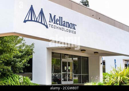 September 8, 2020 Santa Clara / CA / USA - Mellanox Technologies offices in Silicon Valley; Mellanox Technologies Ltd is an Israeli-American multinati Stock Photo