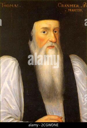 Thomas Cranmer (1489 – 1556) leader of the English Reformation and Archbishop of Canterbury Stock Photo