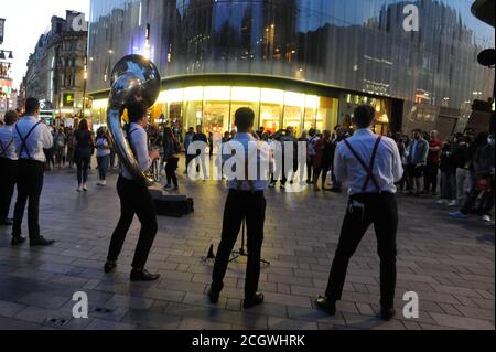 London, UK. 12th Sep, 2020. Soho comes to life on Saturday night prior to six people only limit. Credit: JOHNNY ARMSTEAD/Alamy Live News Stock Photo