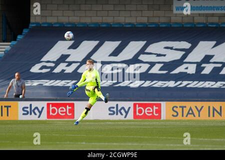 London, UK. 12th Sep, 2020. Adam Davies of Stoke City during the Sky Bet Championship match behind closed doors between Millwall and Stoke City at The Den, London, England on 12 September 2020. Photo by Carlton Myrie/PRiME Media Images. Credit: PRiME Media Images/Alamy Live News Stock Photo