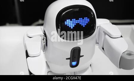 Robot with hearts in his eyes Stock Photo