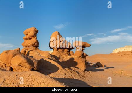 HooDoos in Goblin Valley State Park, San Rafael Desert, Emery, Utah, USA Stock Photo