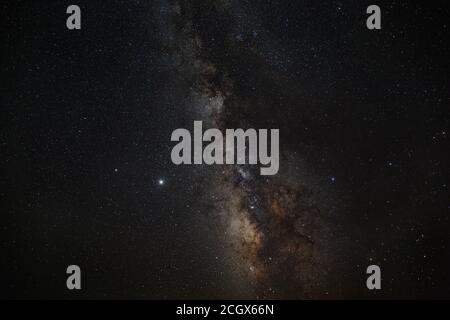 Milky Way Stars in Goblin Valley State Park, San Rafael Desert, Emery,  Utah, USA Stock Photo