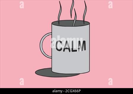 A calm cup of tea. Stock Vector