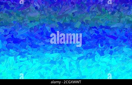Blue large color variation impasto background, digitally created. Stock Photo
