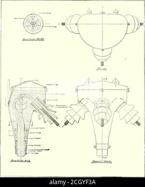 . Electric railway journal . Fig. 2—13,000-Volt Cable Bell Fig. 5—Busbar Support per split-type tee connectors for clamping on the run to con-ductors of 2,000,000 circ. mil and on the tap for 2,000,000 circ.mil. These devices are made for cables and wires as small asNo. 14 on the run and No. 14 on the tap. Another novelty isan insulated pin with a locust wood top, which is made formounting on flat surface or on pipe framework. The sizes car-ried in stock are for ij4-in. and 2-in. pipe and up to 8 in. inheight.. April 23, 1910.] ELECTRIC RAILWAY JOURNAL. 755 News of Electric Railways Judge Tayl Stock Photo