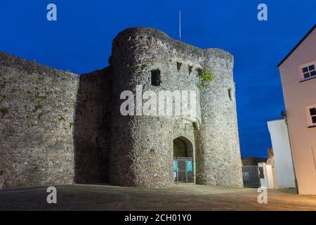 Carmarthen Castle, Carmarthenshire, Wales, UK Stock Photo