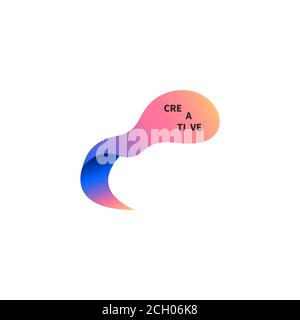Modern creative logo for advertising studio. Symbol of creative design Stock Vector