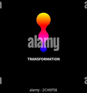 Logo change, transformation. Business icon, innovation, development Stock Vector