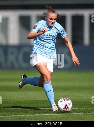 Manchester City's Georgia Stanway in action during the Barclays FA WSL match at The Academy Stadium, Manchester. Stock Photo