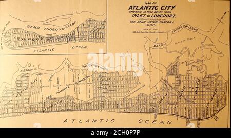 . The Daily union history of Atlantic City and County, New Jersey : containing sketches of the past and present of Atlantic City and County . AfAP OF. A T L A N T / C Ai.AT DEATHS DOOR MRS. HANNAH SOMERS DAVISIS SERIOUSLY ILL. The Aged Lady Lives In Philadelphia,But Her Family Were Among theEarliest Residents of This County andFirst Settled AtSomers Point. Active in mind, but helpless in limb,Mrs. Hannah Somers Davis, well knownin ihis city and comity, who perhaps canclaim to be the oldest person ot authenticantecedents in Philadelphia, is seriouslyill at her home. No. 44S North Fourtnstreet t Stock Photo