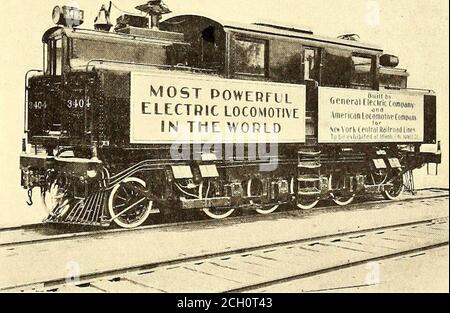 . The Street railway journal . ELECTRIC LOCOMOTIVE AT ATLANTIC CITY One of the 100-ton electric locomotives which the GeneralElectric Company and the American Locomotive Companyare furnishing for the electrification of the New York Centrallines in New York City arrived in Atlantic City June 8 fromSchenectady, N. Y. During tlie attendance this month atvarious electrical and railroad conventions, prominent ofii-. ELECTRIC LOCOMOTIVE EXHIBITED AT ATLANTIC CITY cials from all parts of the country will have an opportunityto inspect the locomotive. Its capacity under ordinary work-ing conditions is Stock Photo