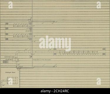 . The street railway review . in diameter which is driven by a directconnected horizontal engine. The fan is provided with regular tophorizontal discharge and also with a small angular up-dischargeat the rear, from which a special pipe leads to the employes roomand to the adjoining main storage room. The entire apparatusis located beneath the tracks, thus occupying no valuable floorspace and permitting of the carrying of all air distributing pipesbeneath the floor. The essential heating of the main room is secured through anunderfloor pipe which extends down between pits in the middleof the ro Stock Photo
