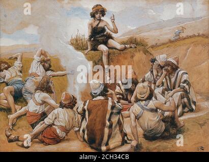 Tissot James Jacques - Joseph Reveals His Dream to His Brethren - French School - 19th and Early 20th Century Stock Photo