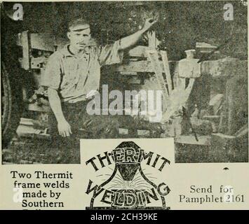 . Official proceedings . Machine Tools FOR LOCOMOTIVE, CAR ANDRAILROAD REPAIR SHOPS. Also complete machine tool equip-ment for general machine shop aswell as electric traveling cranes,trolleys and hoists, jib and wallcranes, and steam hammers. Pratt and WhitneySmall Tools and acomplete equipmentof M. C. B. Stand-ard Gauges can alsobe furnished.Catalogues on request General Offices: 111 BroadwayNew York City Frick Building,Pittsburgh.. Two Thermit frame welds made by Southern Railway Send forPamphlet 2161 The onlyreliablemethod ofrepairingbroken loco-motive framesand otherheavy steelsections. M Stock Photo