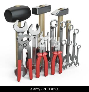 Saw and chisel Stock Photo - Alamy