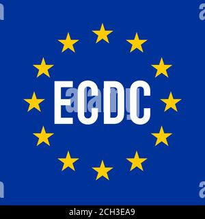 ECDC, European centre for disease prevention and control symbol Stock Photo