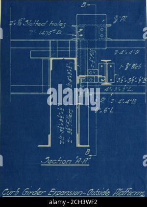 . The design of the Chicago and Northwestern Railway train shed . Stock Photo