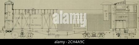 . Electric railway review . RAILWAY REVIEW Vol. XVlll. No. 4. FREIGHT AND MISCELLANEOUS EQUIPMENT OF THEPACIFIC ELECTRIC RAILWAY. The more interesting features of the passenger rollingstock eqiiipnient operated by the Pacific Electric Railway, LosAngeles, Cal., were described and illustrated in the ElectricRailway Review tor July 20, 1907, page 64. The present arti-cle, which is a descrii)tion of the freight etiuipment and mis-cellaneous rolling stock, will serve to show how well this .52.-i- The car fraiiiins is of the ordinary M. C. H. box car type.This car body is mounted on standard (i-foo Stock Photo