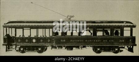 . Electric railway review . to be derived will result in a largemombership within a short time. After August 1. on whichdate the organization becomes effective, new employes of thesystem will be requested to become members of the associa-tion. 64 ELECTRIC RAILWAY REVIEW Vol. XVIII, No. 3. PACIFIC ELECTRIC PASSENGER CARS. The various types of rolling stock owned and operated bythe Pacific Electric Railway Company, Los Angeles, Cal.,afford an illustration of the especially high-class service thatthis railway offers its patrons in Los Angeles and that vicinity.The Pacific Electric has more than 5 Stock Photo
