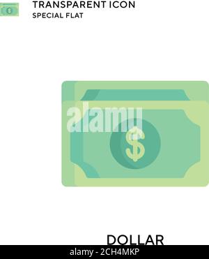 Dollar vector icon. Flat style illustration. EPS 10 vector. Stock Vector